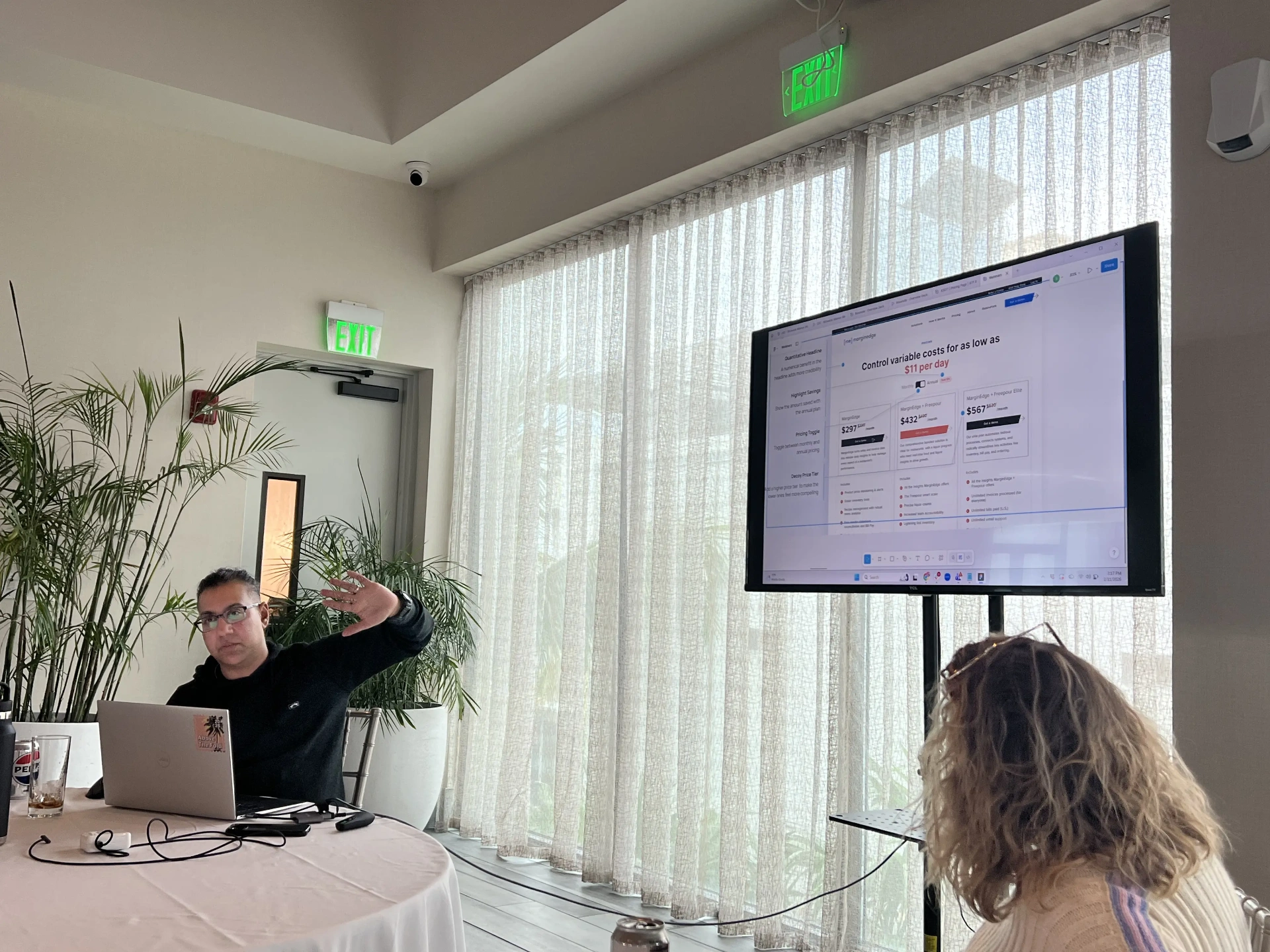 Sahil Patel presenting on pricing page behavioral design at Above the Fold