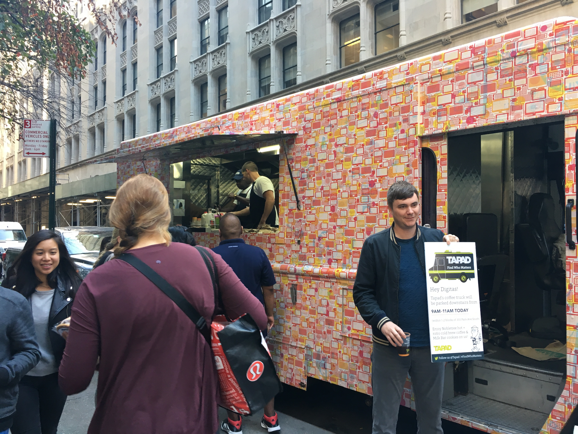 Tapad coffee truck activation in front of Digitas' offices (Tier 1 prospect)